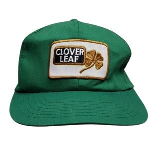 Clover Leaf Patch on Green Cap Snapback Hat Novelty Unisex